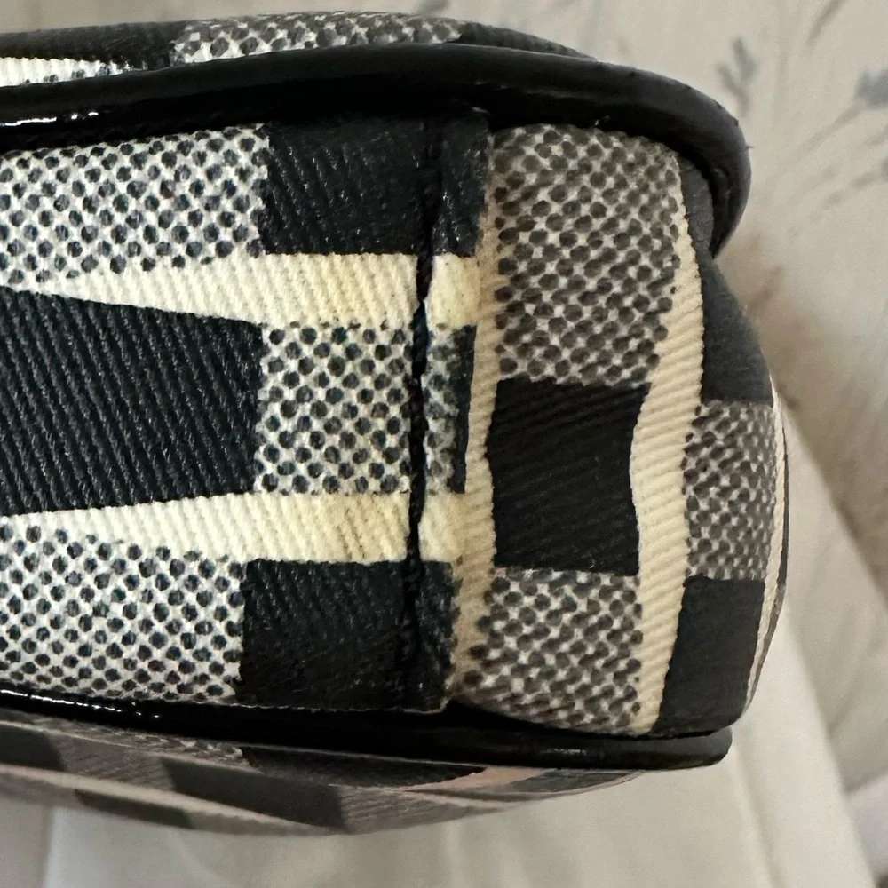 Kate Spade Checkered Laptop Bag with Red Storybook Lining